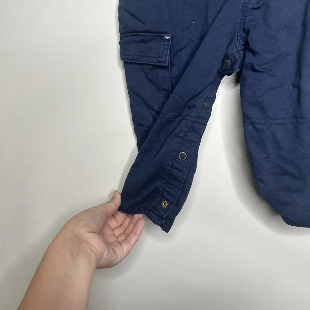 Vintage 90s Oshkosh ABC Navy Blue bib overalls 12 months